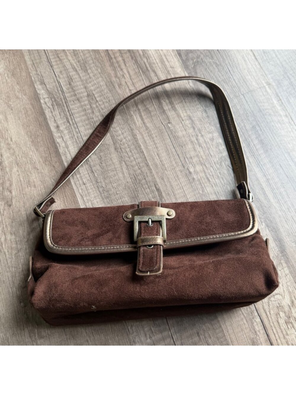 Vintage Bath and Bodyworks Suede Shoulder Bag
